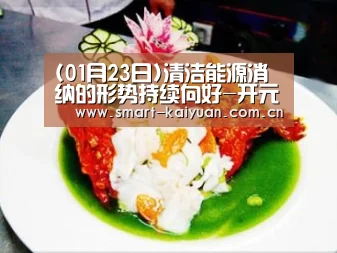 (01月23日)清洁能源消纳的形势持续向好-开元棋牌官网(图4) 开元棋牌